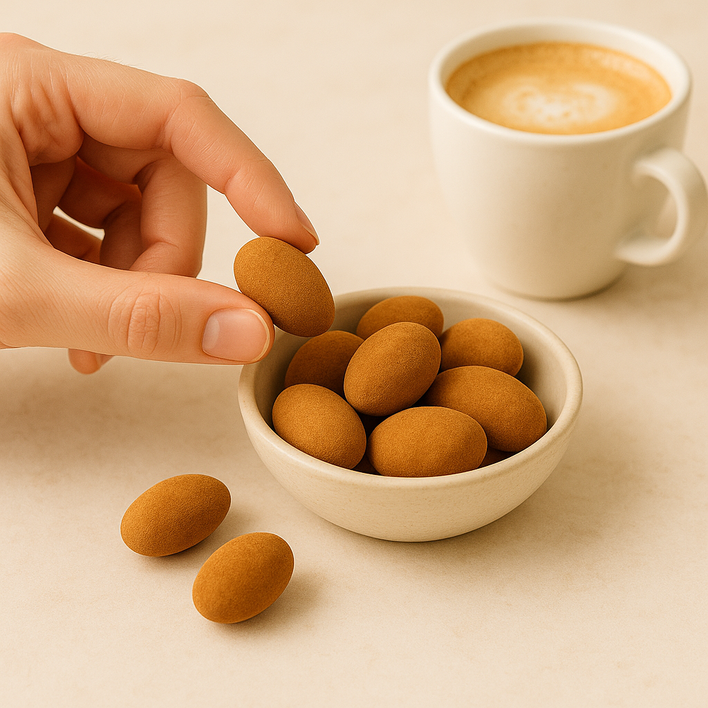 Amandes au chocolat et à la cannelle