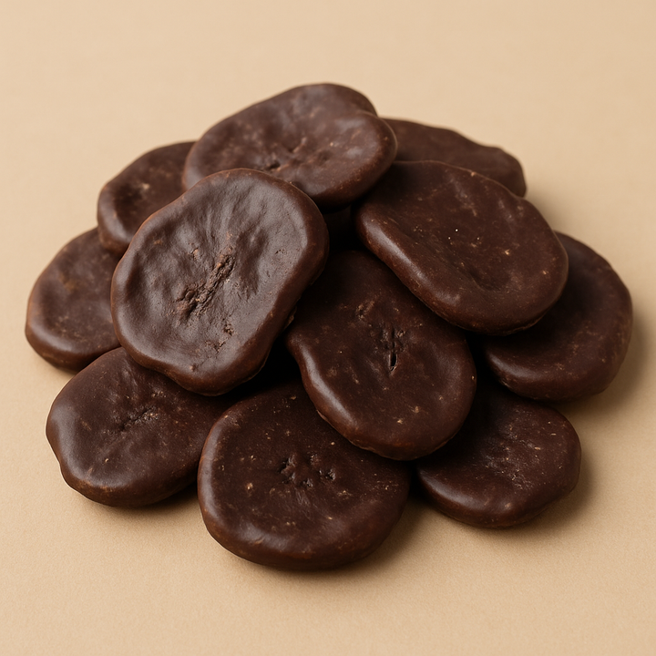 Chips de banane au chocolat noir