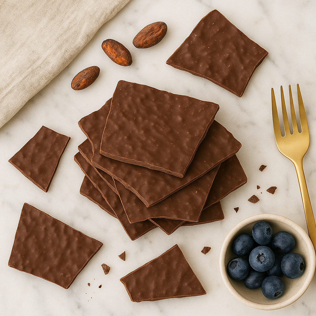Assiettes de pause chocolat pures