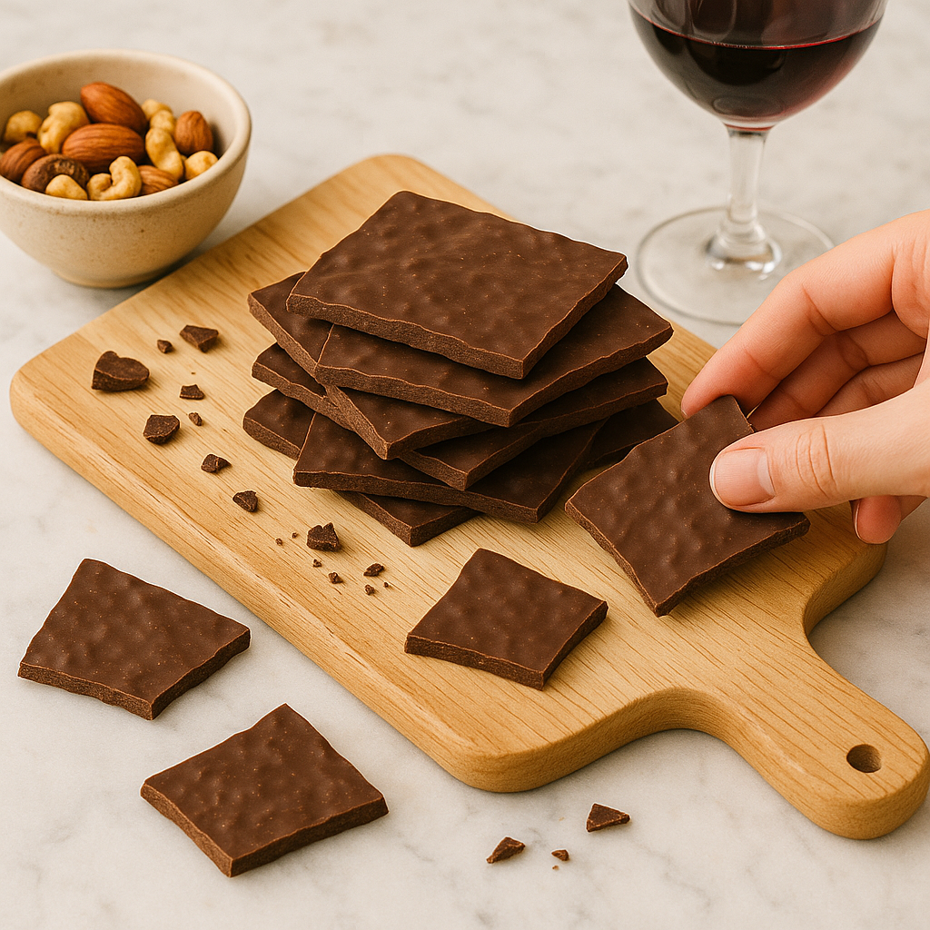 Assiettes de pause chocolat pures