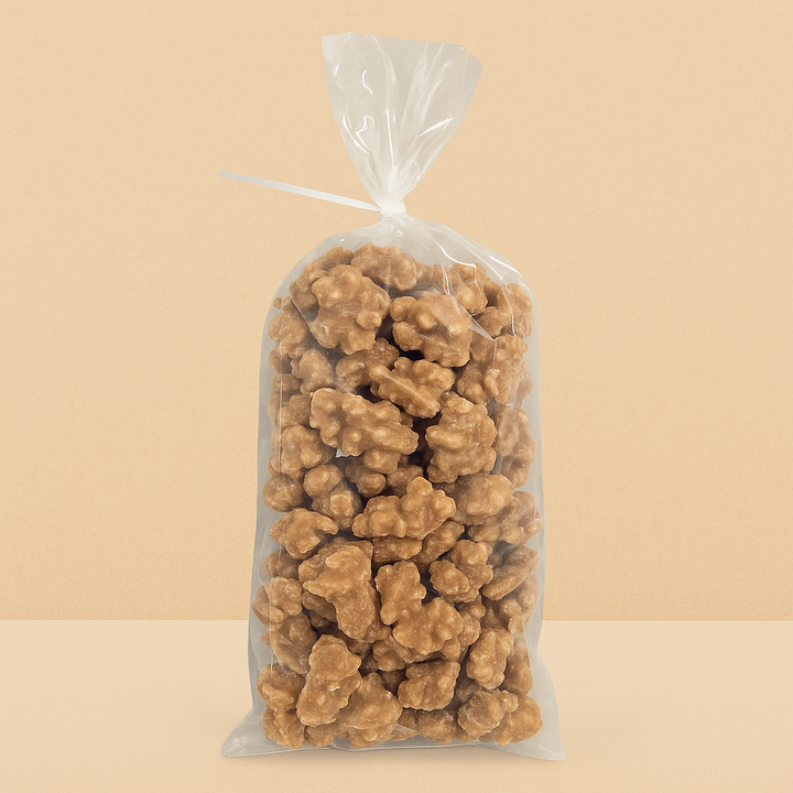 Chocolat, cacahuètes, caramel au sel de mer