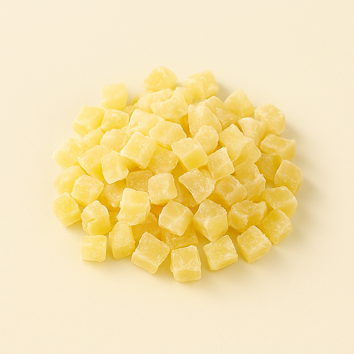 Cubes d'ananas séchés