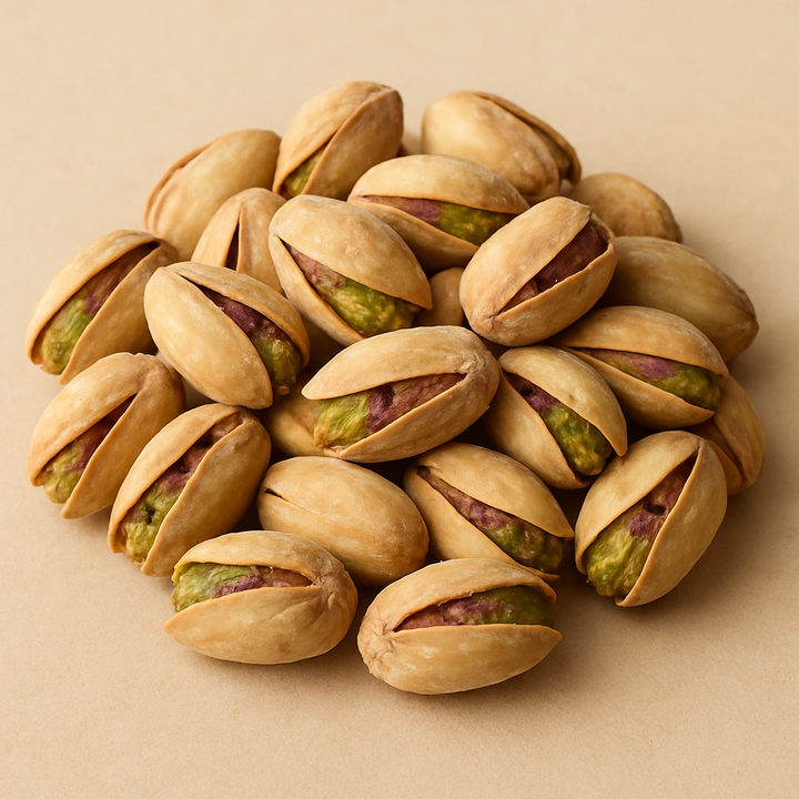 Pistaches en coque, grillées, salées
