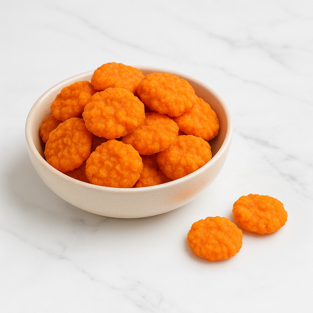 Craquelins de riz frits chauds