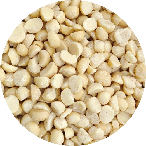 Halve macadamianoten rauw